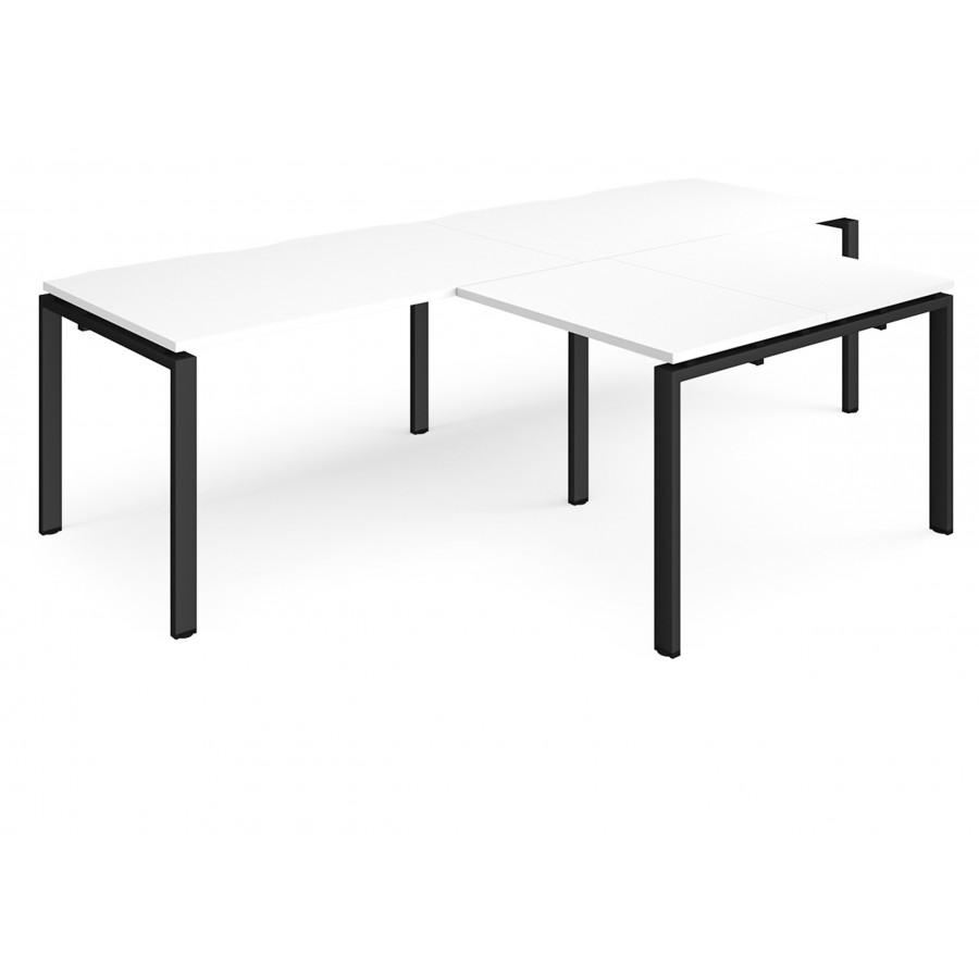 Adapt 2 Person  L Shape Desks with Return Unit